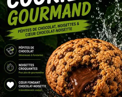 🍪 Cookie Gourmand – Chocolat & Noisette